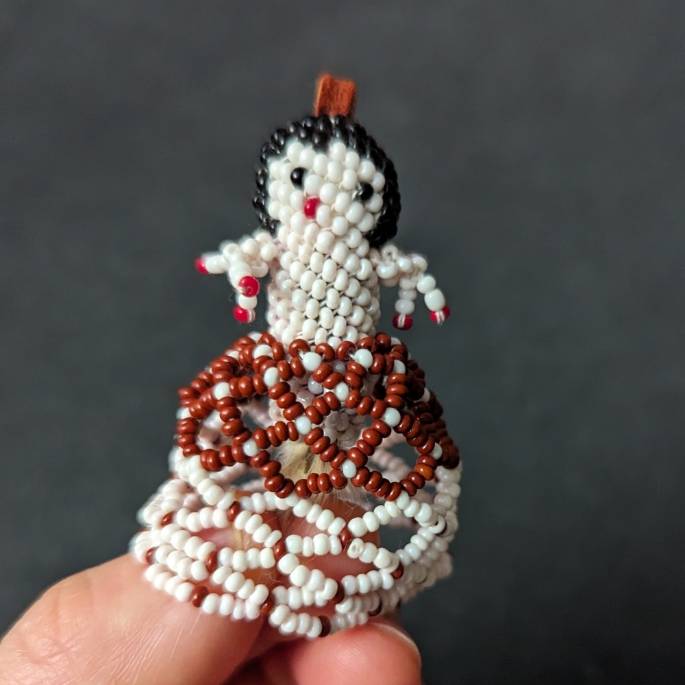 Vintage Zuni Native American Seed Bead Doll